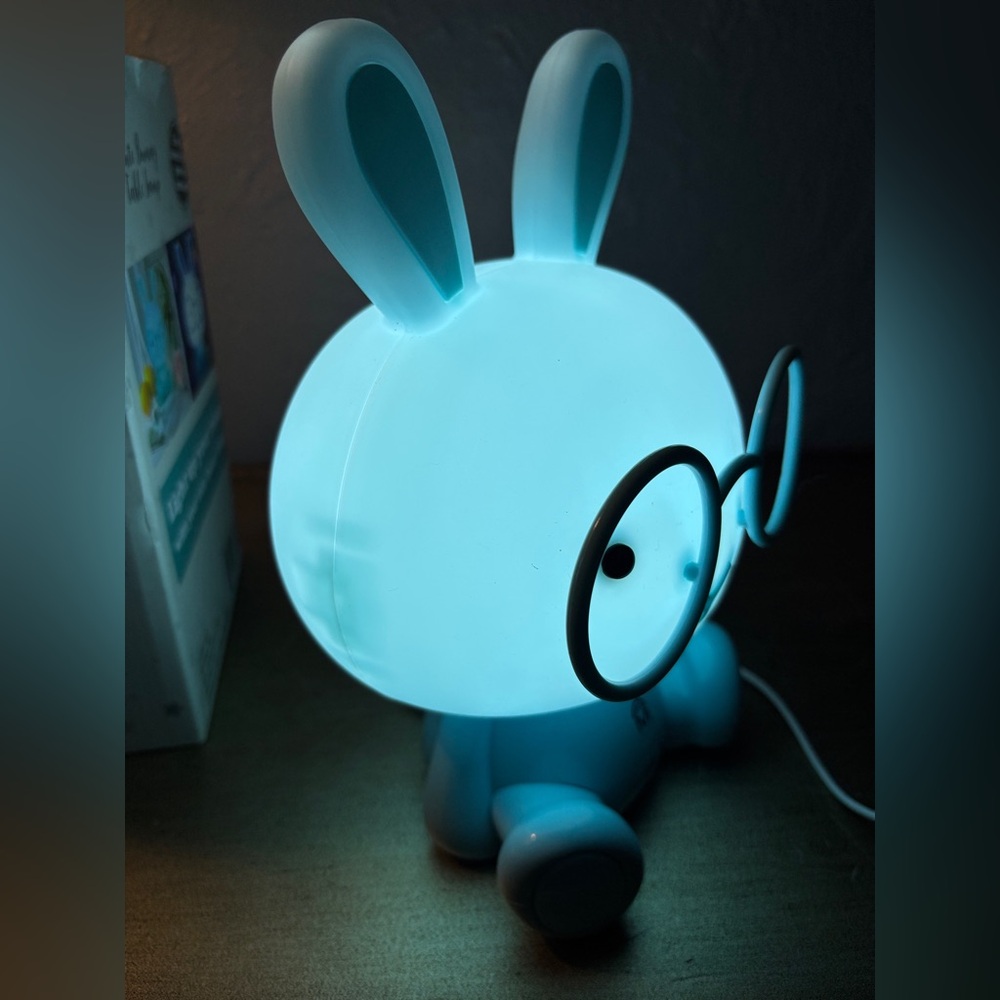 Cute Rabbit Lamp with Glasses Touch Sensor(Eye Protection)Cartoon Night Light - Picture 11 of 16